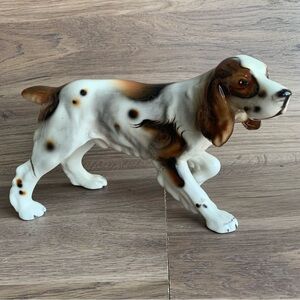 Large Rare Vintage Keramos Cocker Spaniel Ceramic Figurine 10(w) x 6(h)